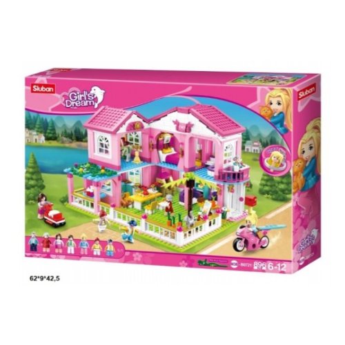 Конструктор Sluban Girl's Dream вилла 896дет (M38-B0721)