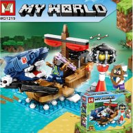 Конструктор Minecraft Нападение акулы Майнкрафт, 450 деталей MG1219