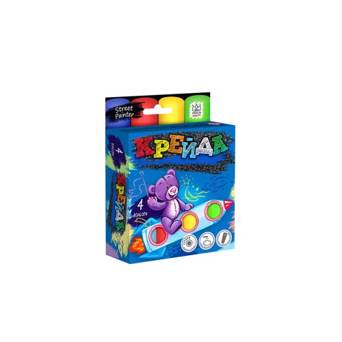 "Мел для рисования на асфальте" Danko Toys большой 4 шт укр (MEL-01-02U)