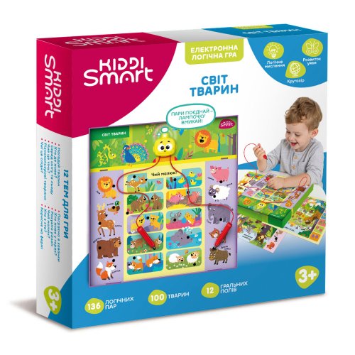 Электронная логическая игра Kiddi Smart Викторина Мир Животных S2 157-A-0011-UA