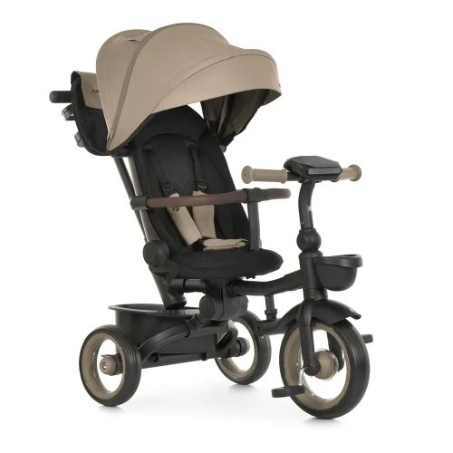 Трехколесный велосипед Turbo Trike с родительской ручкой, бежевый MT 1038-1 Nougat Beige