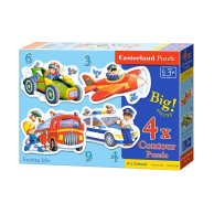 Пазлы Castorland 4х1(3,4,6,9) Забавные профессии (B-005055)