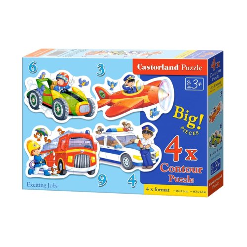 Пазлы Castorland 4х1(3,4,6,9) Забавные профессии (B-005055)