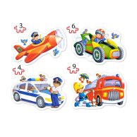 Пазлы Castorland 4х1(3,4,6,9) Забавные профессии (B-005055)
