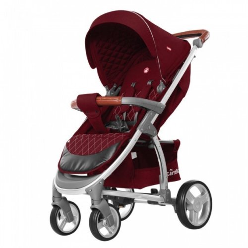 Коляска прогулочная CARRELLO Vista Ruby Red в льне +дождевик L (CRL-8505)
