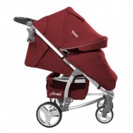 Коляска прогулочная CARRELLO Vista Ruby Red в льне +дождевик L (CRL-8505)