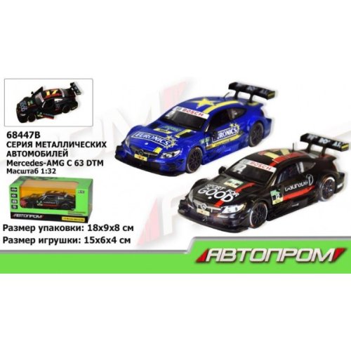 Машина метал. 68447B (7951) "АВТОПРОМ",1:32 Mercedes-AMG C 63 DTM,  свет,звук