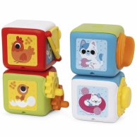 Развивающая игрушка 2 в 1 Chicco Мультисенсорные кубики Монтессори 11857.00