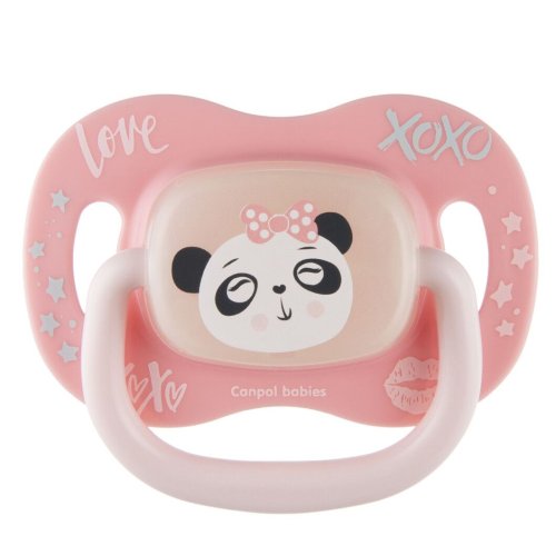 Пустышка Canpol babies силиконовая симметричная 6-18 мес EXOTIC (панда) 34/921_pand