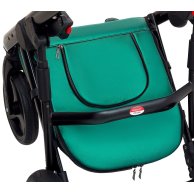 Коляска 2 в 1 Bair Mirello Plus кожа 100% Зелёный перламутр - черный MP-35