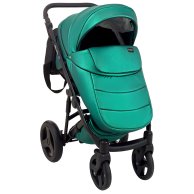 Коляска 2 в 1 Bair Mirello Plus кожа 100% Зелёный перламутр - черный MP-35