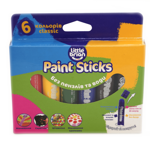 Краска-карандаш Paint Sticks classic, 6 шт. в наборе