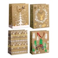 Пакет подарочный бумажный M "Christmas tree" 26*10*32см TL00028-M