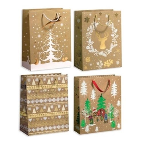 Пакет подарочный бумажный M "Christmas tree" 26*10*32см TL00028-M