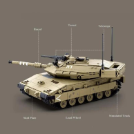 Конструктор на радиоуправлении Sluban Танк Merkava 937 деталей M38-B1022