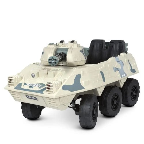 Детский электромобиль Танк белый Bambi M 4862BR-1