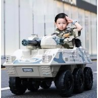 Детский электромобиль Танк белый Bambi M 4862BR-1