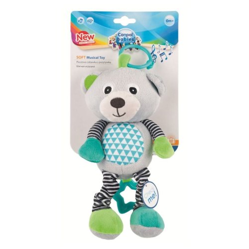 Игрушка плюшевая музыкальная Canpol Babies BEARS 0+ серая (68 / 053_grey)