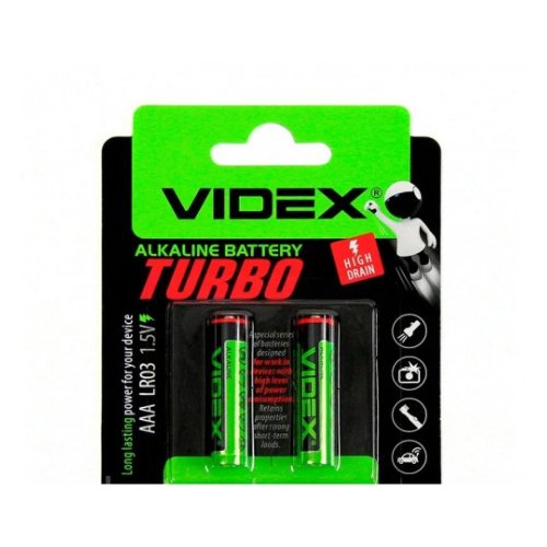 Батарейка щелочная Videx Turbo LR3, ААА (26755)