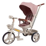 Велосипед трехколесный Tilly Flash с родительской ручкой, розовый T-3812 Pink