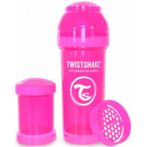 Антиколиковая бутылочка Twistshake 260мл, розовый 78007