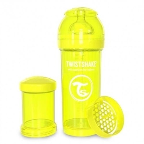 Антиколиковая бутылочка Twistshake 260мл, желтая 78040