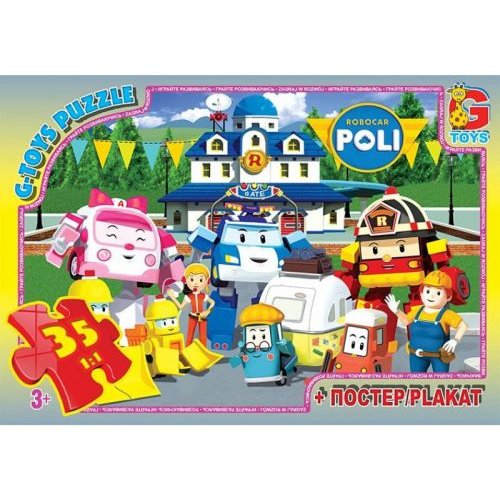 Пазлы ТМ "G-Toys" из серии "Робокар Полли" (RR067439)