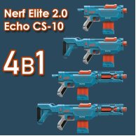 Бластер Hasbro Nerf Elite 2.0 Echo CS-10 Эхо, 24 патрона E9533
