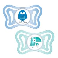 Пустышка Chicco Physio Light силиконовая от 2 до 6 месяцев 2шт. голубая 71031.21