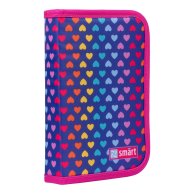 Пенал твердый SMART одинарный с клапаном HP-03 "Rainbow hearts" (532824)