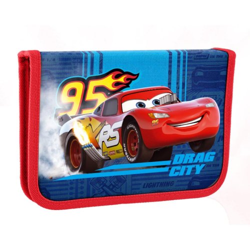 Пенал твердый одинарный с двумя клапанами 1Вересня НР-04 "Cars" (532834)
