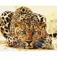 Набор для росписи по номерам. Животные, птицы "Дика кошка" 40 * 50см