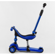 Самокат-велобег 3в1 Best Scooter трехколесный с подсветкой, синий BS-27018