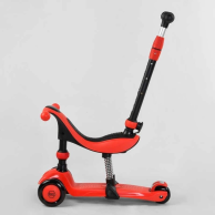 Самокат-велобег 3в1 Best Scooter трехколесный с подсветкой, красный BS-71899