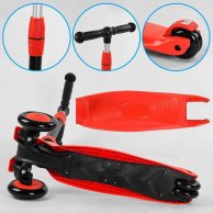 Самокат-велобег 3в1 Best Scooter трехколесный с подсветкой, красный BS-71899
