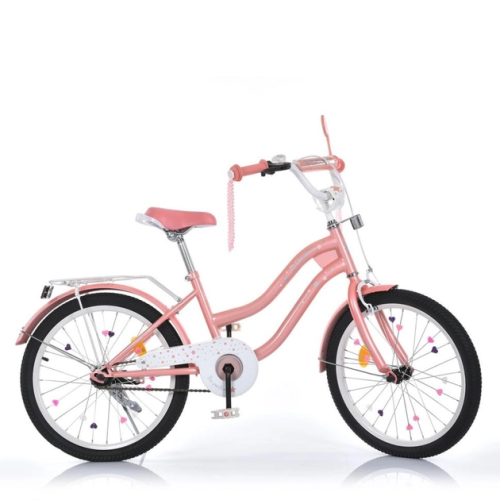 Детский велосипед Profi 20 дюймов, с багажником Star, розовый MB 20061