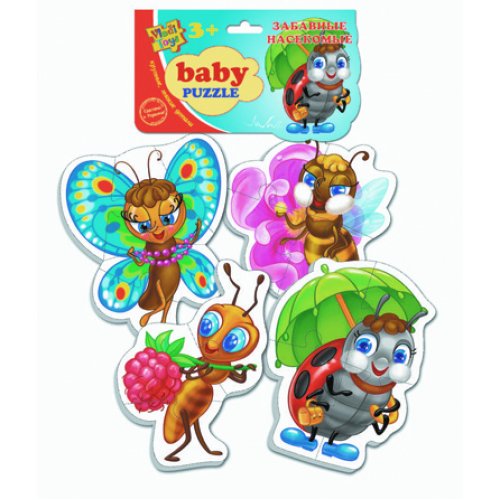 Беби пазлы "Веселые букашки" Vladi Toys VT1106-82 (укр)