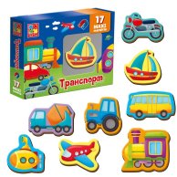 Набор магнитов Vladi Toys Транспорт 17 деталей VT3106-26