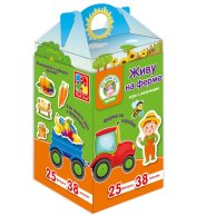 Игра с липучками Vlady Toys "Живу на ферме" (рус) (VT1312-01)