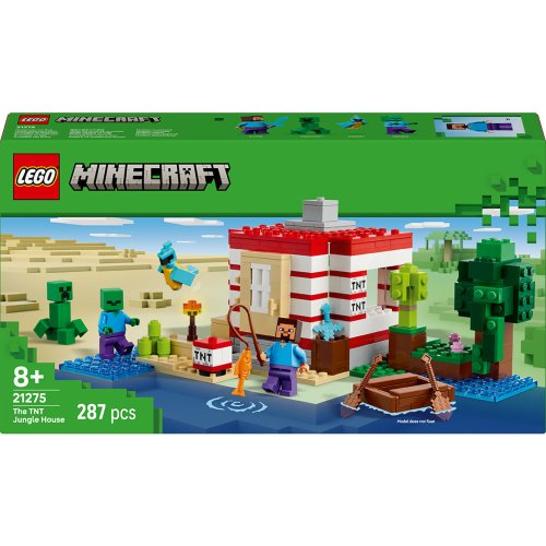 Конструктор Lego Minecraft Дом по взрывчатке в джунглях, 287 деталей 21275