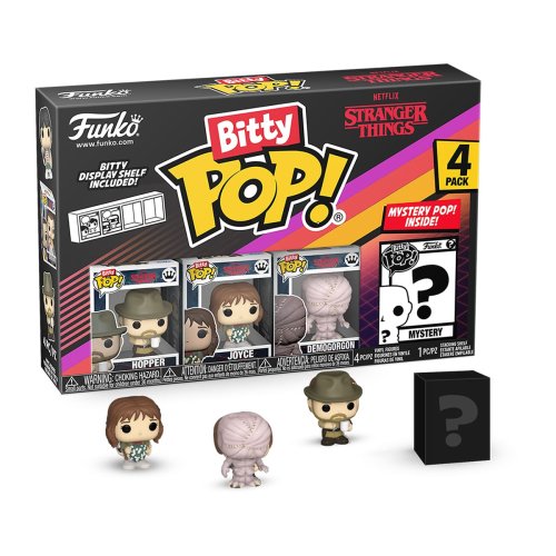 Набор игровых фигурок Funko Bitty Pop! Очень странные дела Хоппер, 4 фигурки 83664