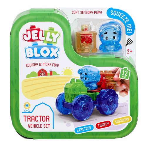 Сенсорный конструктор Jelly Blox Красочный трактор 932945