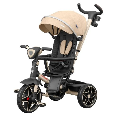 Трехколесный велосипед Tilly Dynamic с родительской ручкой, бежевый T-3810 BEIGE