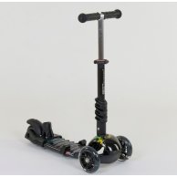 Самокат 5в1, PU колеса с подсветкой Best Scooter черный 35110