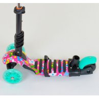 Детский самокат Best Scooter 5в1 PU колеса со светом, бирюзовый 43702