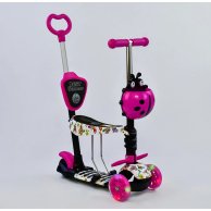 Самокат 5в1, PU колеса с подсветкой Best Scooter розовый 58420