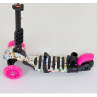 Самокат 5в1, PU колеса с подсветкой Best Scooter розовый 58420