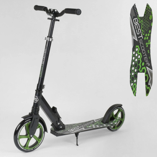 Двухколесный самокат, колеса PU 22/20 см Best Scooter черный 70875