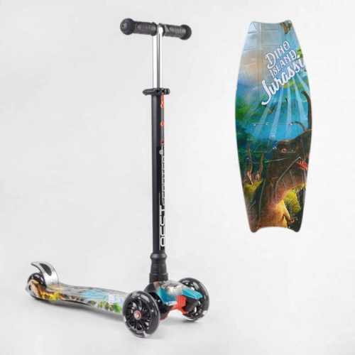 Детский самокат Best Scooter MAXI с подсветкой, черный 779-2155