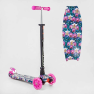 Детский самокат Best Scooter MAXI с подсветкой, розовый 779-2307